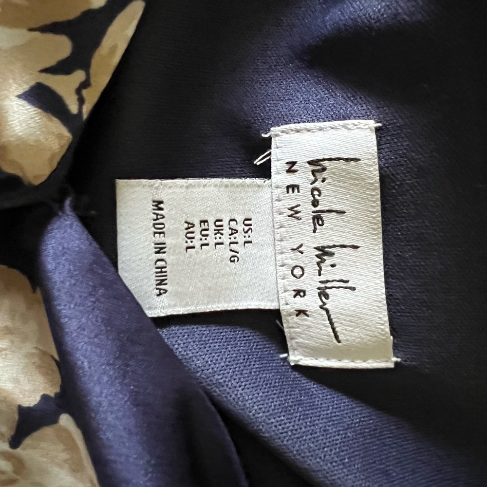 Women’s Nicole Miller Floral Satin Wrap Midi Dress - Picture 6 of 9